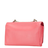 ヴァレンティノ ロックスタッズ チェーン ショルダーバッグ ピンク レザー レディース VALENTINO 【中古】